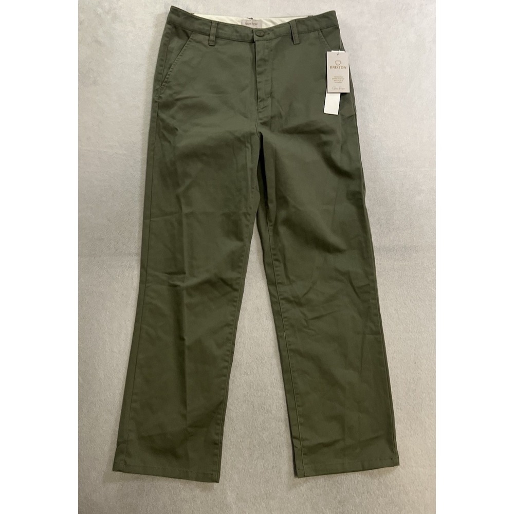 Brixton Chino Pants Men's Size 28x27 Green Workwear Skater Casual NWT